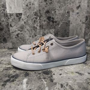 Sperry Top-Sider Women's Pier View Sneakers Canvas Grey STS95729 Sz. 8.5 M.